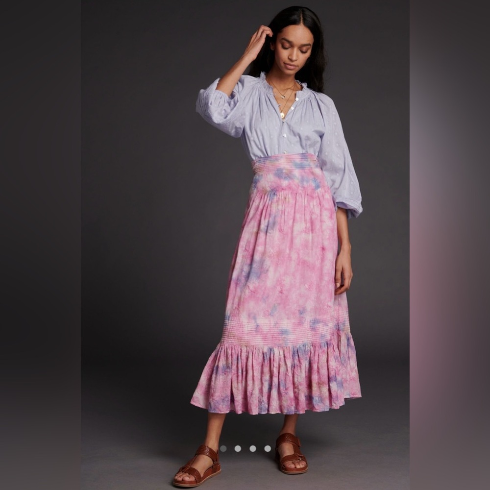 Anthropologie Odessa Tie-Dye Maxi Skirt Size XS